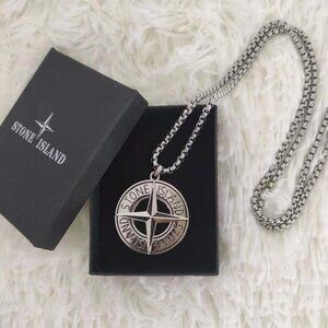 Stone Island Pendant Chain Necklace